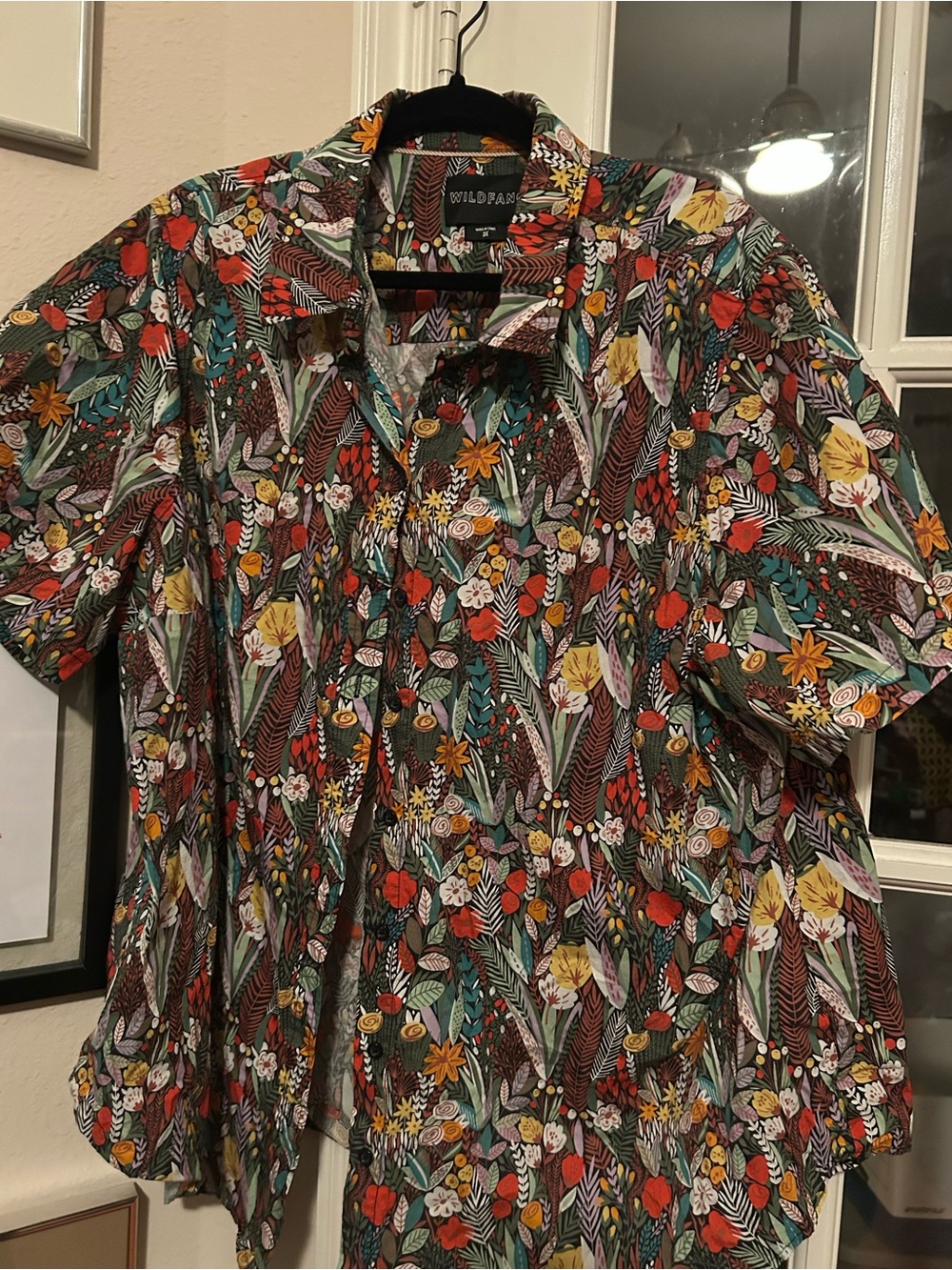 wildfang women’s Short-Sleeve Floral Button-Up Shirt - Multicolor